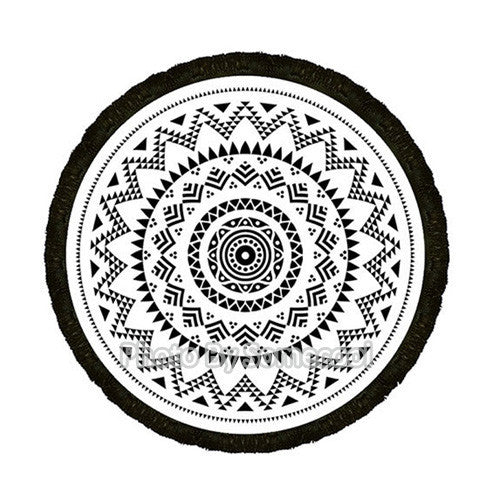 2016 Summer 150CM Round Beach Towel 100% Cotton Terry Loop/Velour