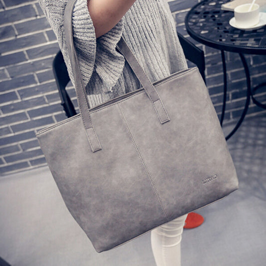 Fashion Women Bag Totes Women PU Leather Handbag Brief Shoulder Bags - Shopy Max