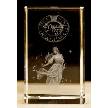 Zodiac Crystal Block Virgo
