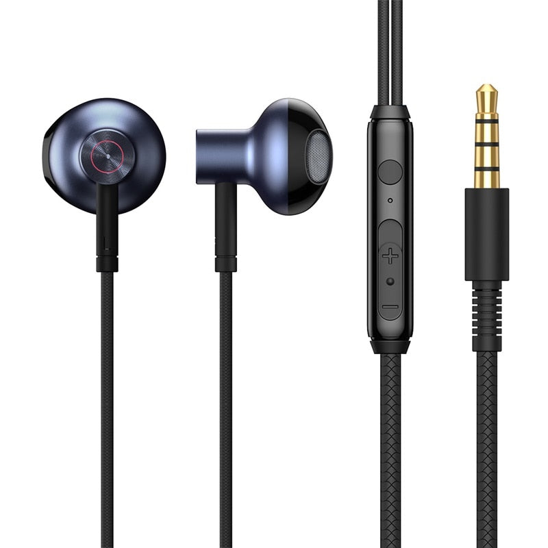 Baseus H19 Wired Earphones 6D Stereo Bass Headphone In-Ear 3.5mm Headset