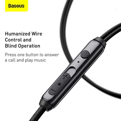 Baseus H19 Wired Earphones 6D Stereo Bass Headphone In-Ear 3.5mm Headset