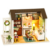 CUTEBEE-Casa de muñecas en miniatura para niños, juguete Diorama con muebles, regalo de cumpleaños, Z007