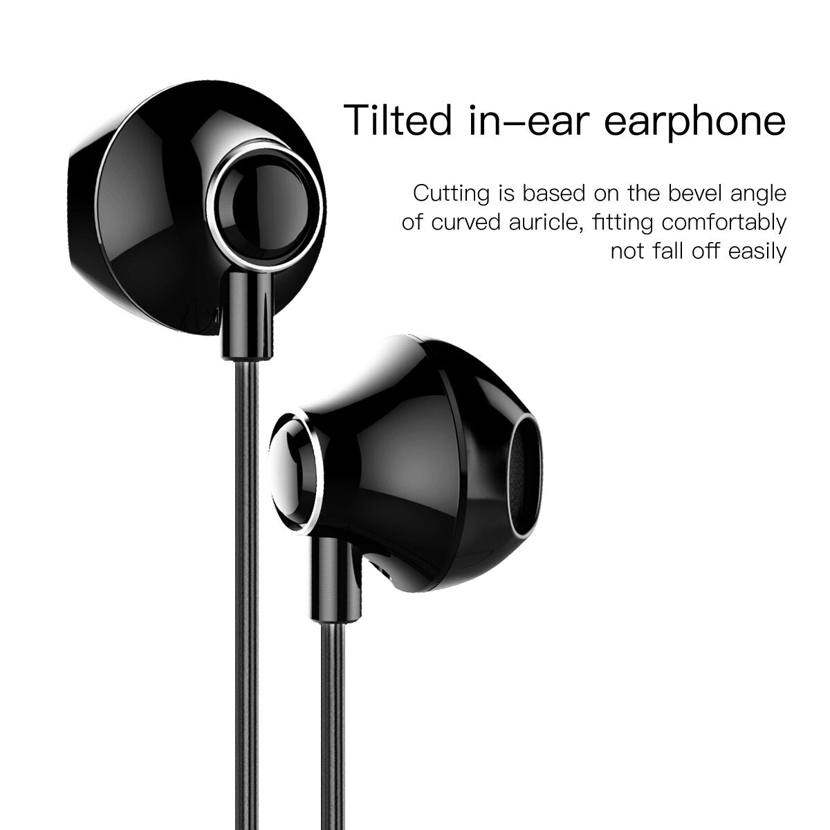 Baseus Wired Earphone In Ear Headset With Mic Stereo Bass Sound 3.5mm