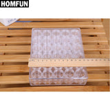 HOMFUN Diamond embroidery diamond painting tool! 30 lattice, transparent plastic storage box, 30 Grid jewelry Drill Storage Box
