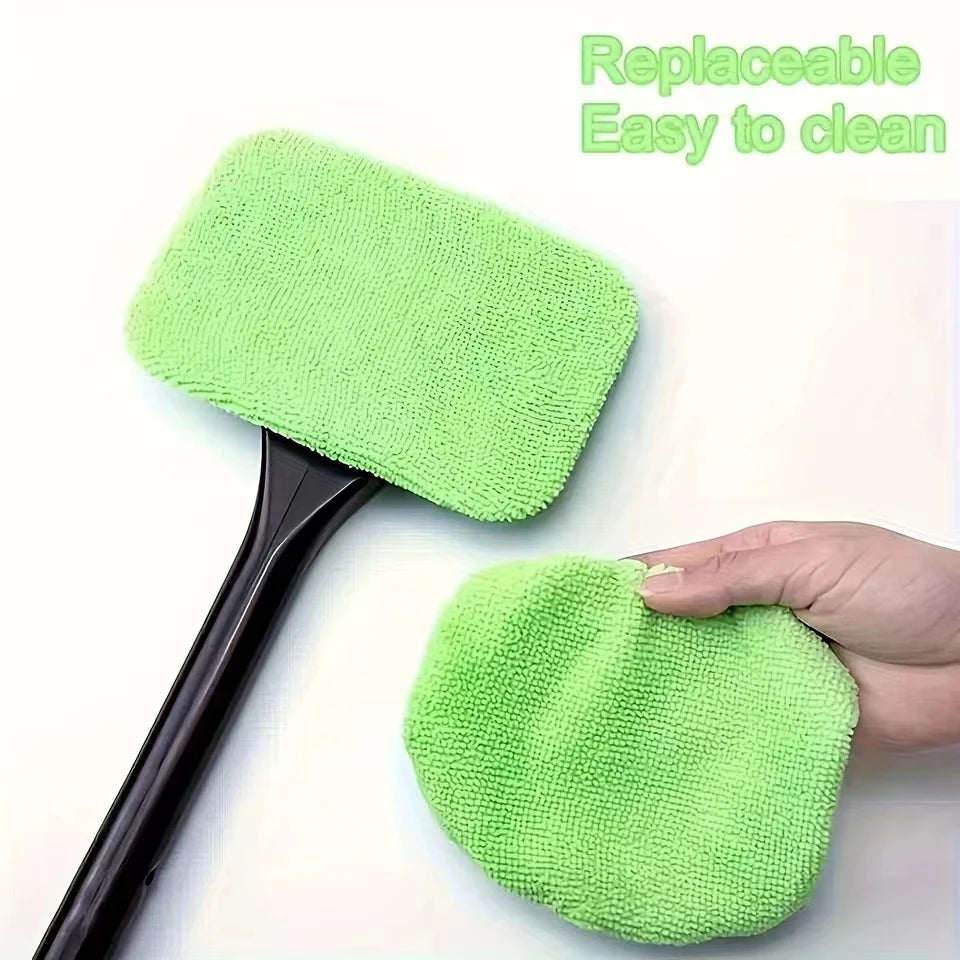Car Window Cleaner Brush Kit – Long Handle Windshield & Interior Auto Glass Cleaning Tool | Car Accessories