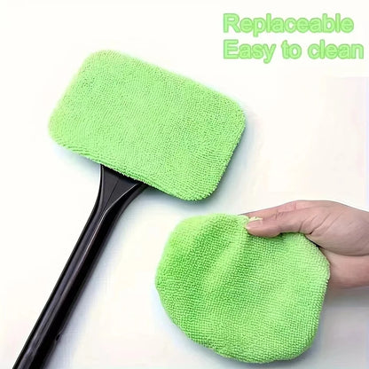 Car Window Cleaner Brush Kit – Long Handle Windshield & Interior Auto Glass Cleaning Tool | Car Accessories
