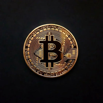 5pcs Gold-Plated Casascius Bitcoin Coins – Crypto Commemorative Collectible Art Set