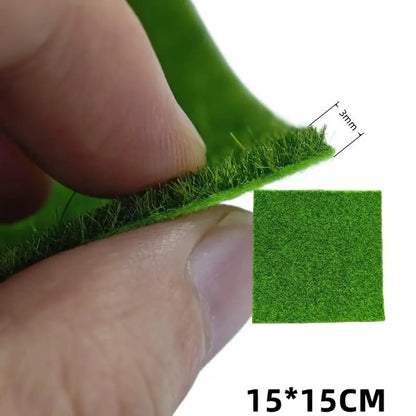 Artificial Grass Model Carpet 15/30cm Square 1/2PCS, DIY Railway Layout Accessories, 3mm 5mm 8mm