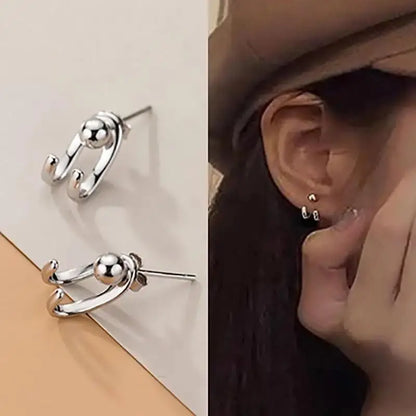 Silver Needle Korean Fashion Imitation Pear Earrings For Women Jewelry 2024 Trending New Luxury Women's Heart Stud Earrings