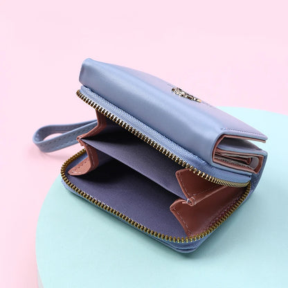 Luxury Brand Women's Small Wallet Female Card Holder Short Wallets with Coin Purse for Woman Ladies PU Leather Hasp Mini Clutch