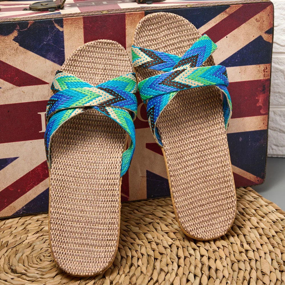 Indoor Slippers for Women – Lightweight Linen Home Shoes | Comfortable Couple Slippers