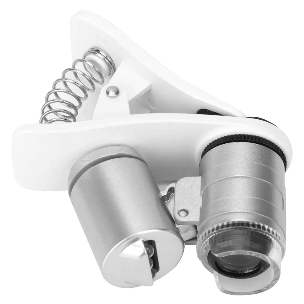 60X Mini Microscope Pocket Loupe Magnifying Glass LED Counterfeit Detector Magnifier new
