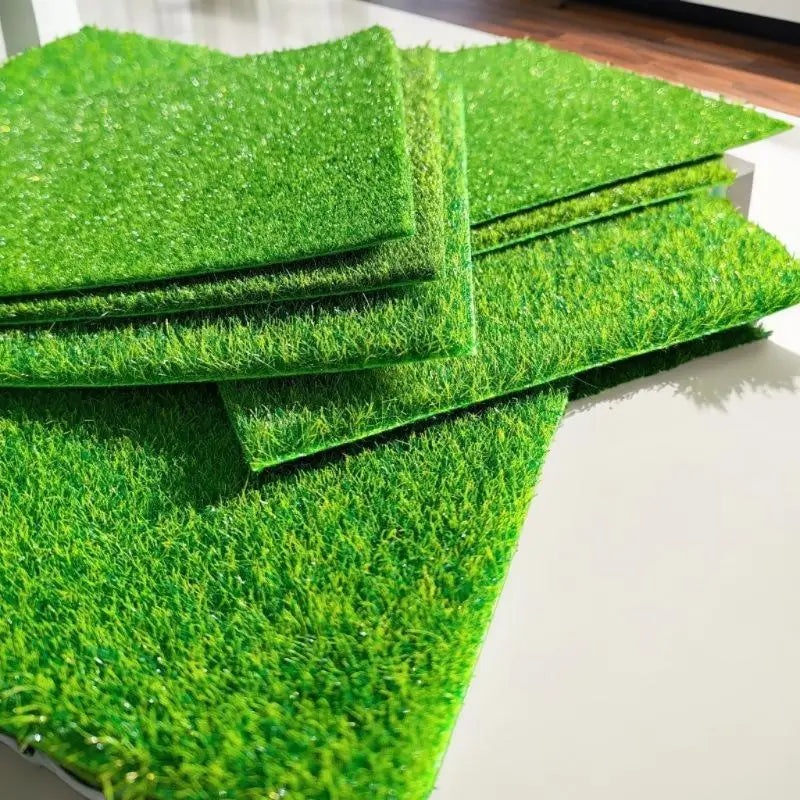 Artificial Grass Model Carpet 15/30cm Square 1/2PCS, DIY Railway Layout Accessories, 3mm 5mm 8mm