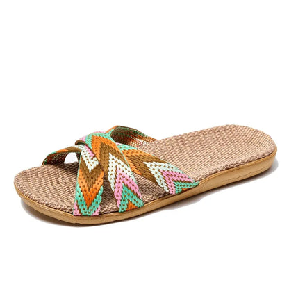 Indoor Slippers for Women – Lightweight Linen Home Shoes | Comfortable Couple Slippers