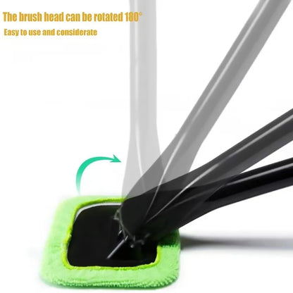 Car Window Cleaner Brush Kit – Long Handle Windshield & Interior Auto Glass Cleaning Tool | Car Accessories