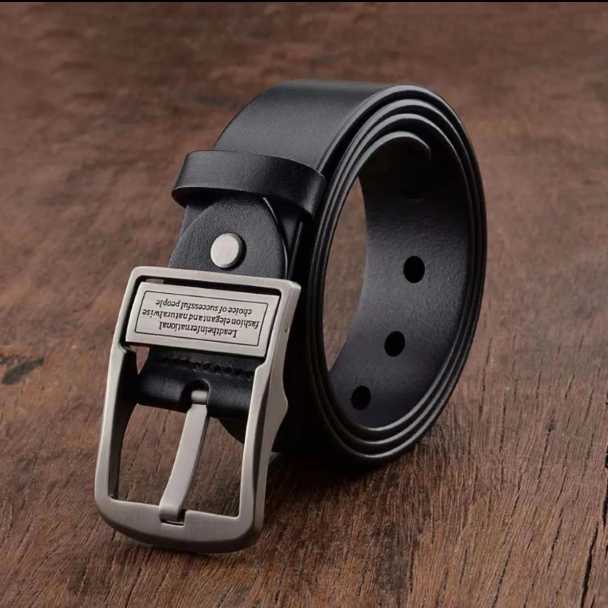 New Leather Cowhide Men’s Belt – Luxury Brand Metal Alloy Pin Buckle | Business & Casual Jeans Waist Strap for Men