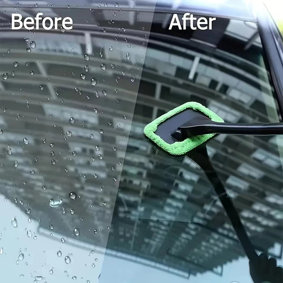 Car Window Cleaner Brush Kit – Long Handle Windshield & Interior Auto Glass Cleaning Tool | Car Accessories