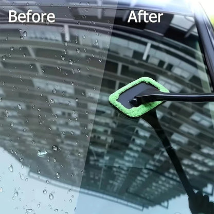 Car Window Cleaner Brush Kit – Long Handle Windshield & Interior Auto Glass Cleaning Tool | Car Accessories