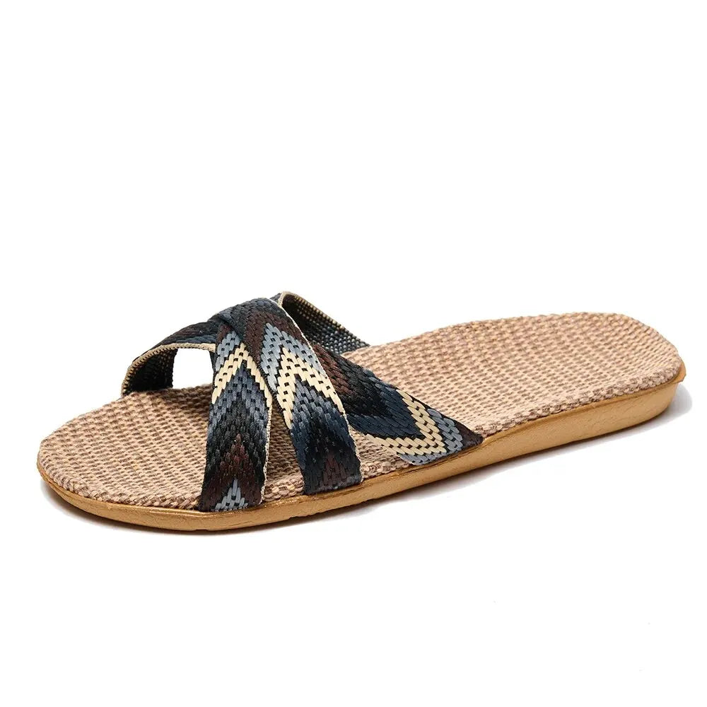 Indoor Slippers for Women – Lightweight Linen Home Shoes | Comfortable Couple Slippers