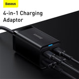 Baseus 100W 65W GaN Charger Desktop Laptop Fast Charger 4 in 1 Adapter For iPhone 1