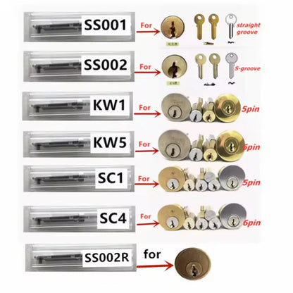 Stainless Steel Precision Tool SS001 Pro O-Ring Pickup Kit – Hook Tool Maintenance & Repair Set | Key Decoder for Straight Groove