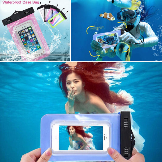 Universal Waterproof Case Bag Pouch for iPhone 6/6 Plus/5S 5C 5 4S Samsung Galaxy S6/S5/S4/S3 Samsung Note 4/3/2/1 up to 6.0"