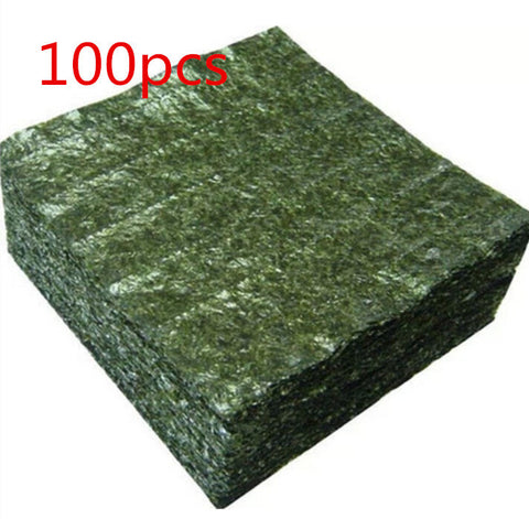 100pcs nori for sushi Seaweed Factory wholesale cheap AAA quality Seaweed, Dark green Secondary baking top selling nori sushi