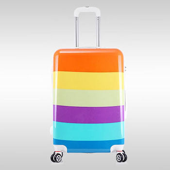 20" inch Colorful ice cream design trolley suitcase luggage rolling spinner wheels for Women Girl ABS+PC traveller case Cartoon