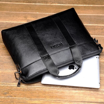 2014 Hot Sale PU leather handbag cowhide male bag commercial briefcase shoulder messenger bag laptop bag Cheap wholesale