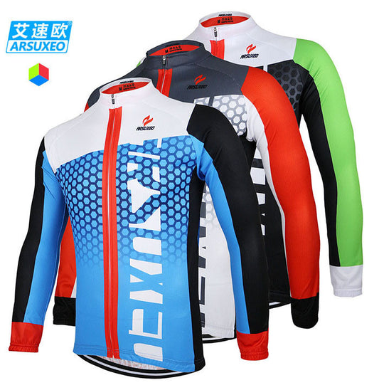 ARSUXEO Men Cycling Jersey Bike Bicycle Long Sleeves  Mountaion Clothing Shirts ZLJ21-Q - Shopy Max