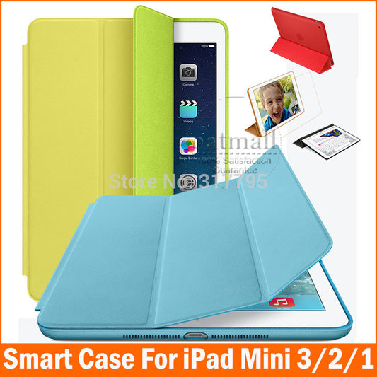 Hot Sale Leather Case For Apple iPad mini 1 2 Retina Smart Case Cover 1:1 Offical Design Original Ultra Slim Premium flip Cases