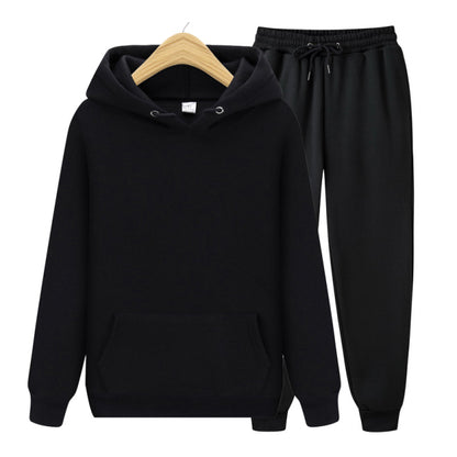 2022 new Men's ladies casual wear suit sportswear suit solid color pullover + pants suit autumn and winter fashion suit