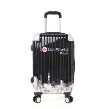 24"  suitcase luggage traveller case Pull Rod trunk trolley ABS PC Man Women boarding bag with rolling spinner wheels - Shopy Max