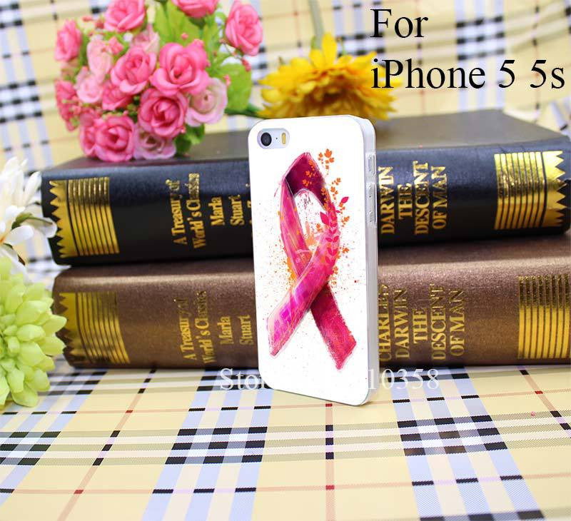 270512N breast cancer ribbon Style Hard Transparent Phone Cases Cover for iPhone 5 5s 4 4s 6 plus 5c Clear - Shopy Max