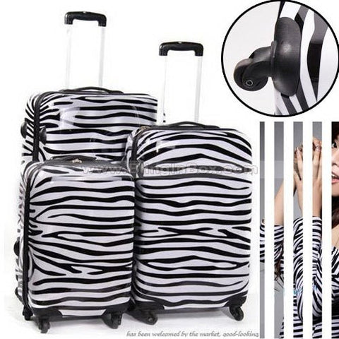28inch Most popular item! High fashion zebra trolley luggage,ABS PC travel suitcase