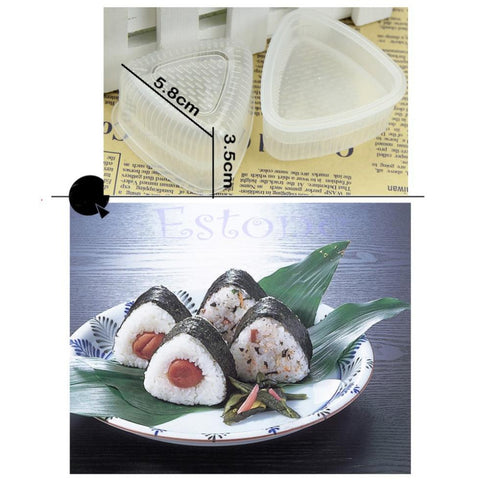 2x Triangle Form Sushi Mold Onigiri Rice Ball Bento Press Maker Mold DIY Tool
