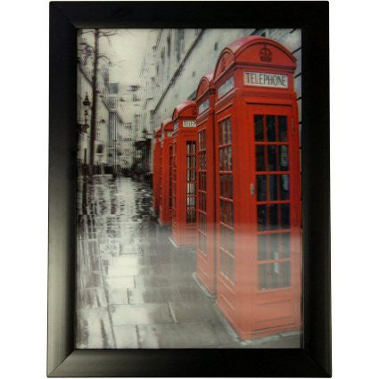 Iconic 3D 25x35cm - London Phone Boxes - Shopy Max