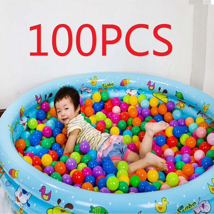 50PCS/100PCS/LOT Eco-Friendly Colorful Soft Plastic Tent Water Pool Ocean Wave Ball Baby Funny Toys 5.5cm Wholesale Beach Ball