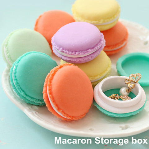 6 pcs/Lot Mini Teddy Macaron Storage Box Candy Organizer For Jewelry Caixa Organizadora Zakka Gift Novelty Households