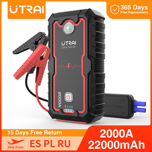 UTRAI 2000A Jump Starter Power Bank Portable Charger Starting Device