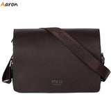 Aaron - Horizontal Large Size Leather Man Bag, Italian Famous Brand Design Casual Business Men's Crossbody