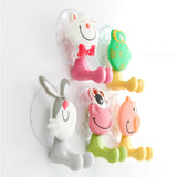 Animal Silicone Toothbrush Holder Family Set Wall Bathroom Hanger Sucker Cup