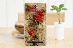 Beatiful Rose Peony Flowers Battery Housing Back Skin Shell Painted Cell Phone Case