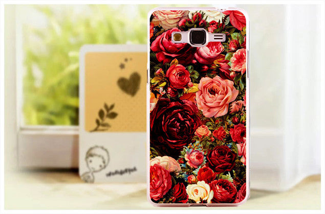 Beautiful Brilliant Rose Peony Flower PC Phone Case Cover Skin Shell For Samsung