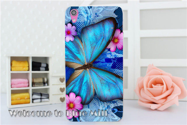 Beautiful Flower Design Painted Hard Black Cover Cases Fit For Lenovo s850 s850t
