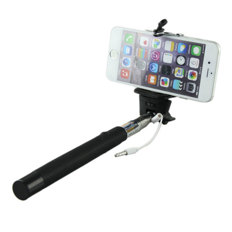 Extendable Handheld Bluetooth Mobile Phone Monopod Camera Tripod Phone Holder Self Selfie Stick for iPhone Samsung Top!! Voberry