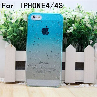 3D Transparent Gradient Water drop Phone Case Cover Shell For 4 4s 5 5s Mobile Phone Case 39T27ME