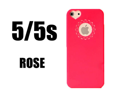 Cute candy Color Loving Heart Flower Lace Hard Phone Case Cover For iphone
