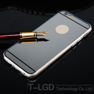 Drop Shopping! Luxury Mirror Electroplating Soft Clear Tpu Cases For iPhone 5 5s