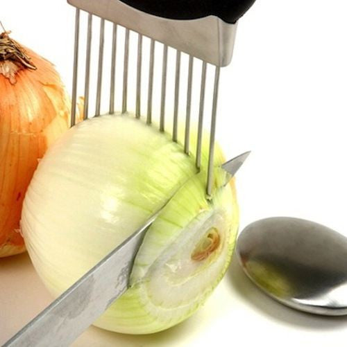 Kitchen gadets stainless steel onion holder / no more stinky hands / meat tenderizer - Shopy Max